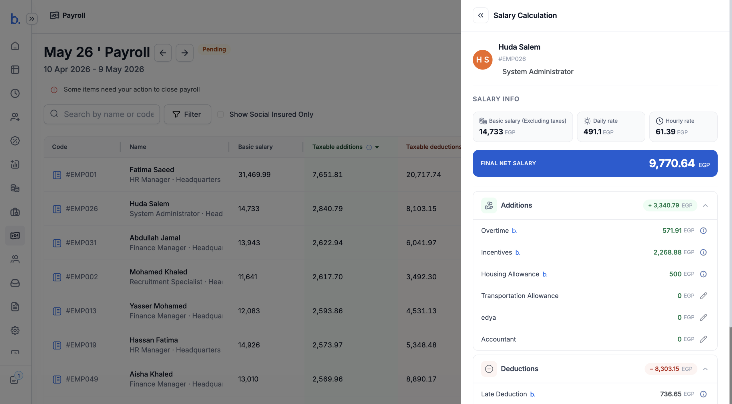 Payroll Register — May 2026